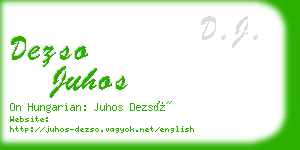 dezso juhos business card